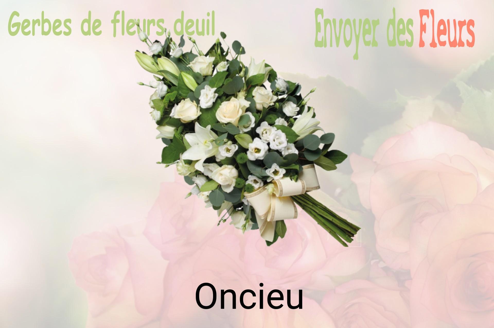 Gerbe de fleurs de deuil livrée à Oncieu